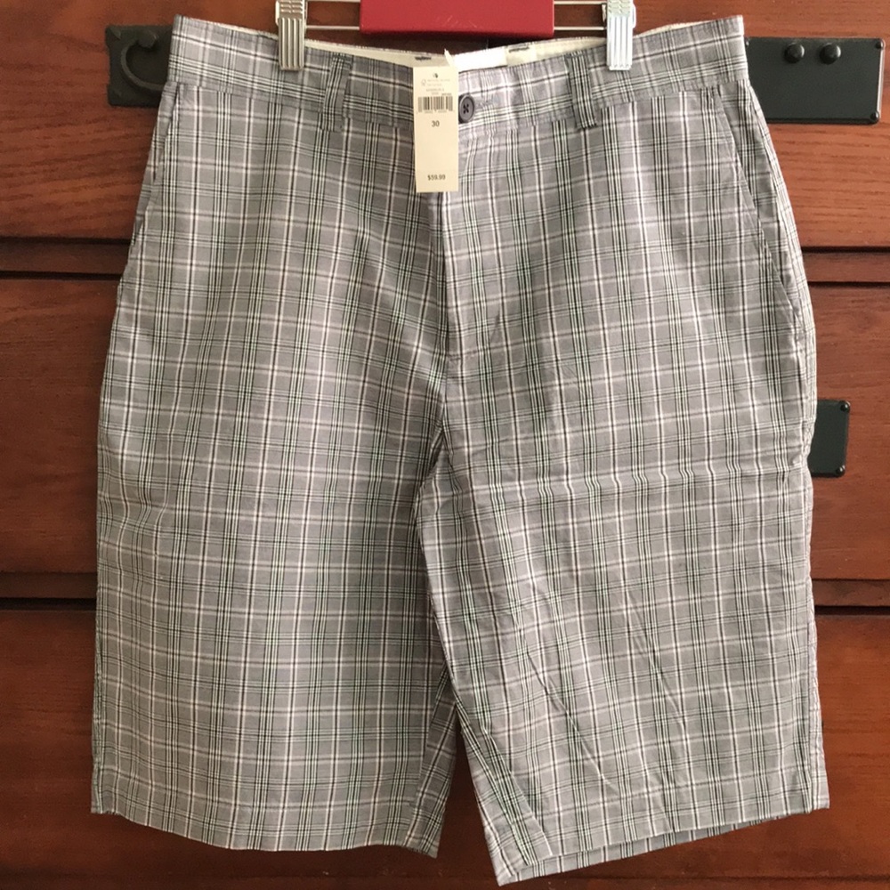 Mens Size 30 Banana Republic Blue Preppy Plaid Shorts NWT